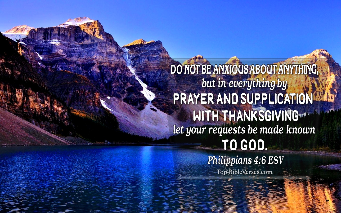 Philippians 4:6 ESV Christian Bible Verse Desktop Wallpaper. Top-BibleVerses.com