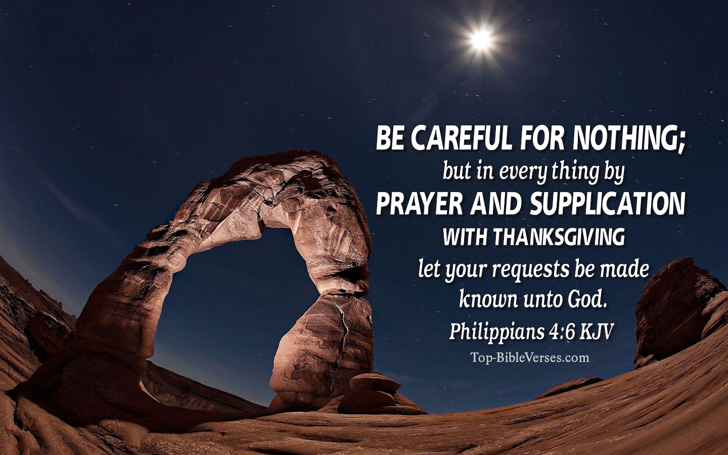 Philippians 4:6 KJV Christian Bible Verse Desktop Wallpaper. Top-BibleVerses.com