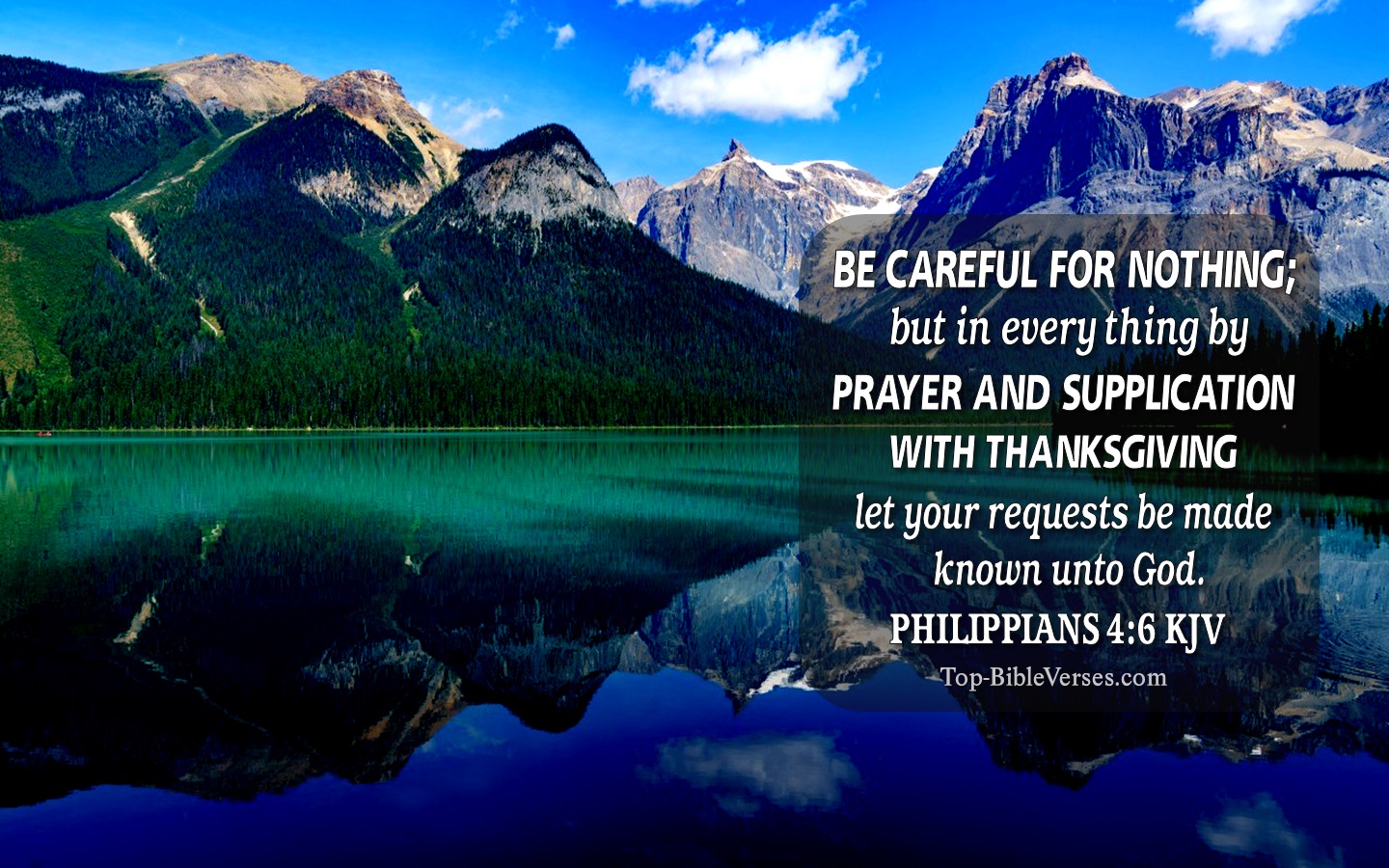 Philippians 4:6 KJV Christian Bible Verse Desktop Wallpaper. Top-BibleVerses.com