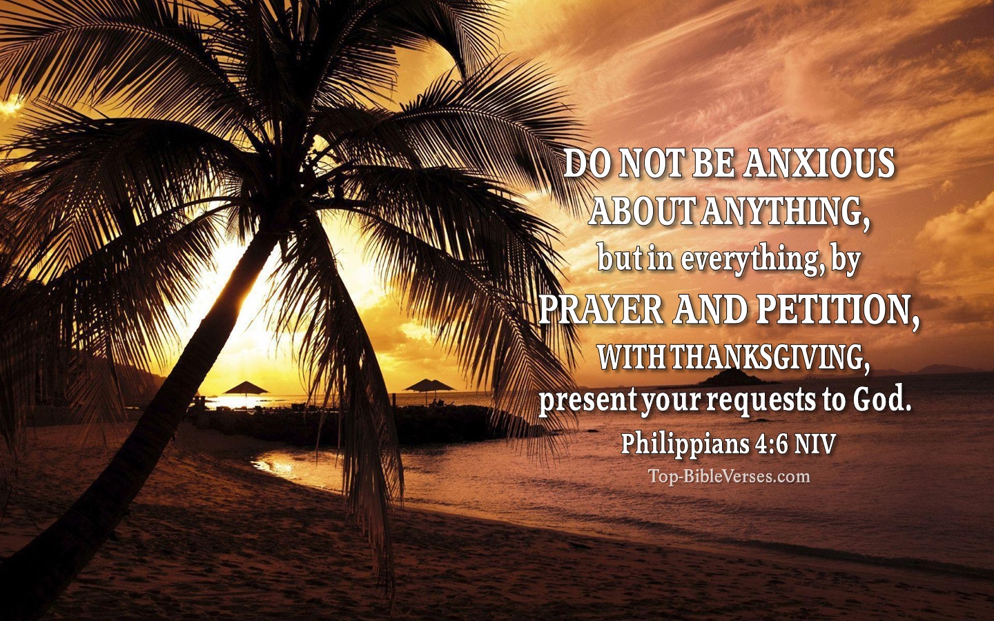 Philippians 4:6 NIV Christian Bible Verse Desktop Wallpaper. Top-BibleVerses.com