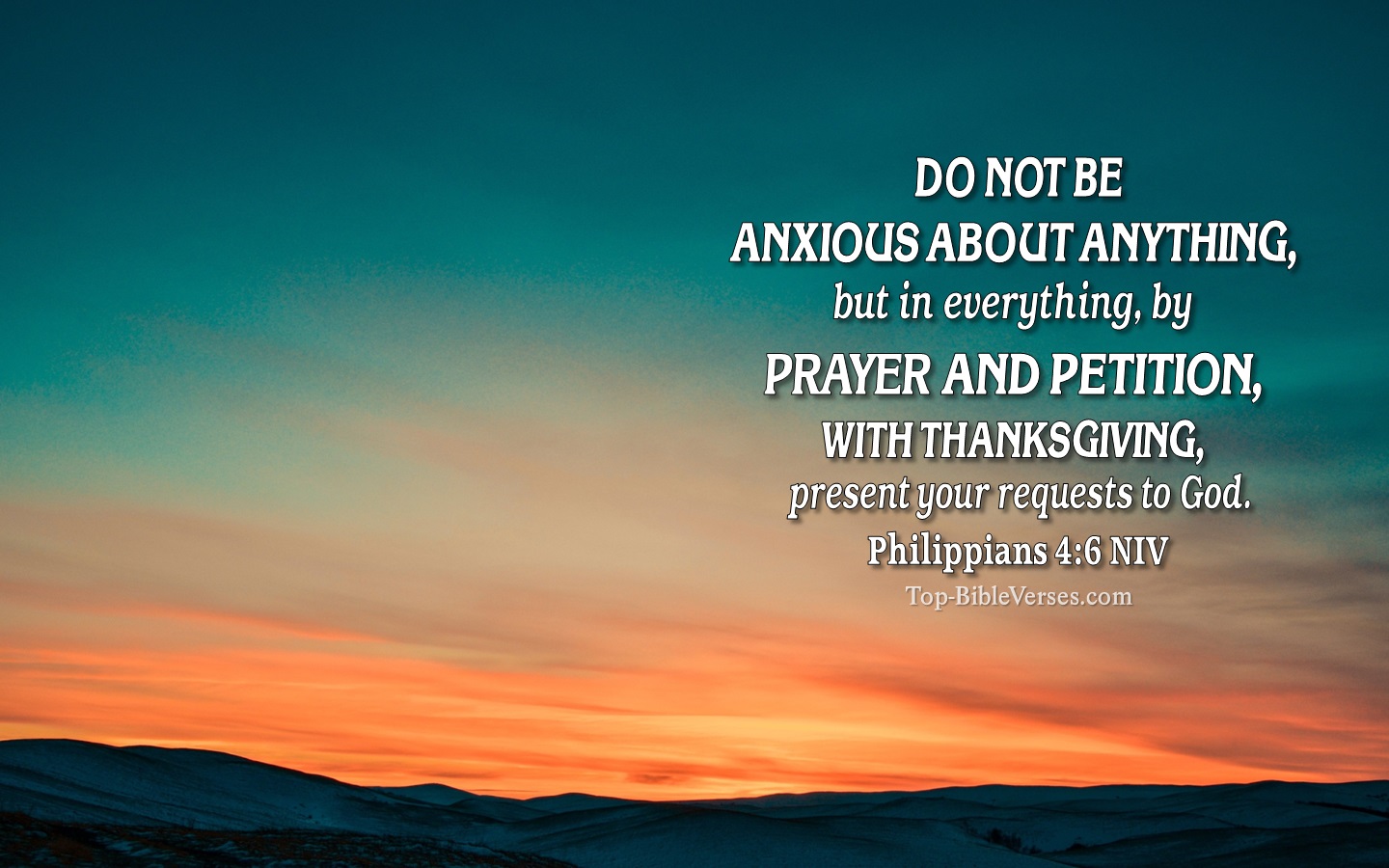 Philippians 4:6 NIV Bible Verse Backgrounds | Christian Wallpaper