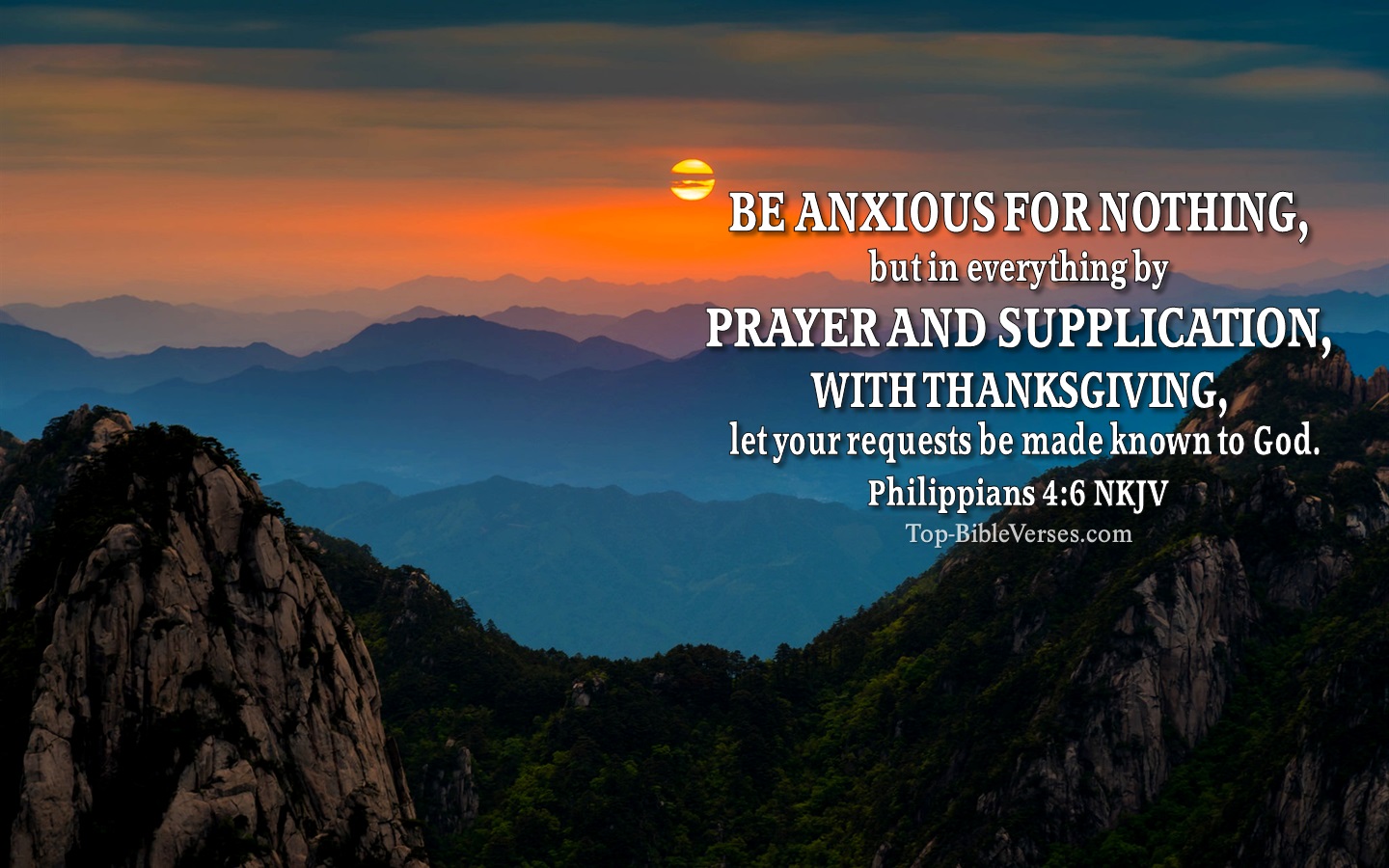 Philippians 4:6 NKJV Christian Bible Verse Desktop Wallpaper. Top-BibleVerses.com