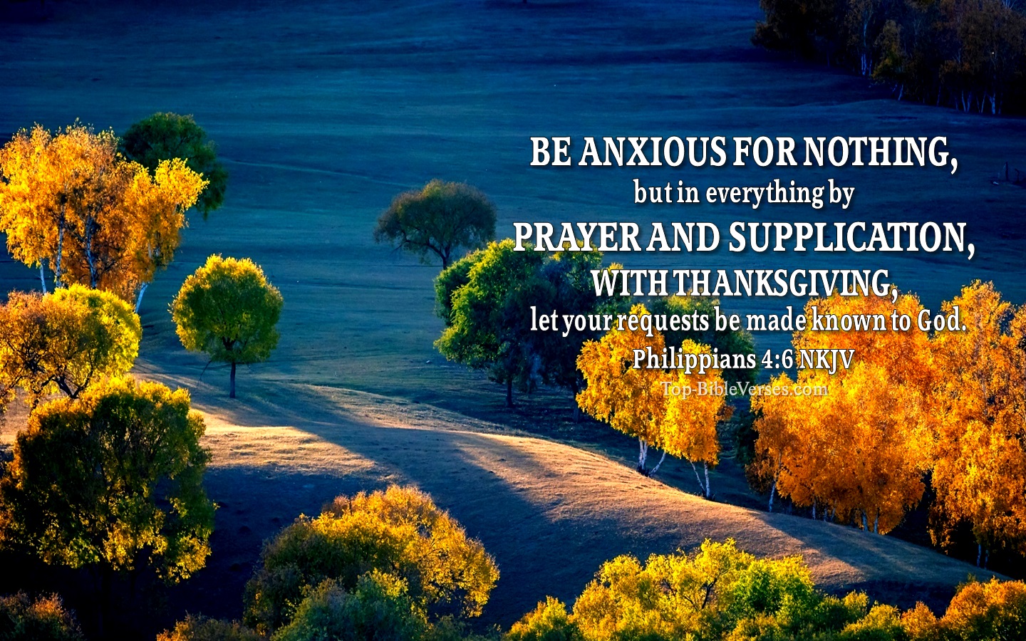 Philippians 4:6 NKJV Christian Bible Verse Desktop Wallpaper. Top-BibleVerses.com
