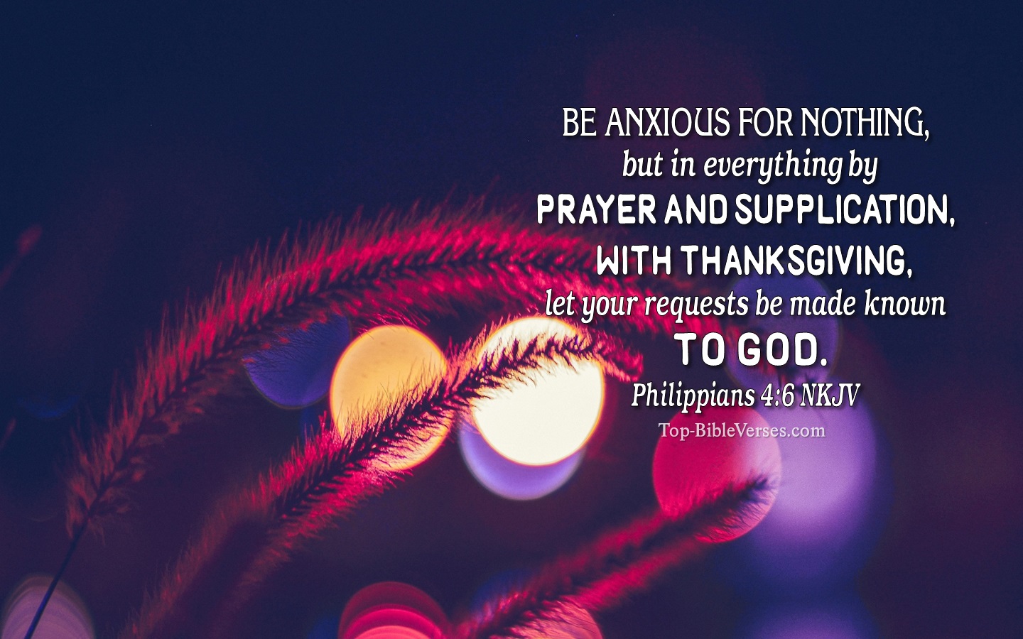 Philippians 4:6 NKJV Christian Bible Verse Desktop Wallpaper. Top-BibleVerses.com