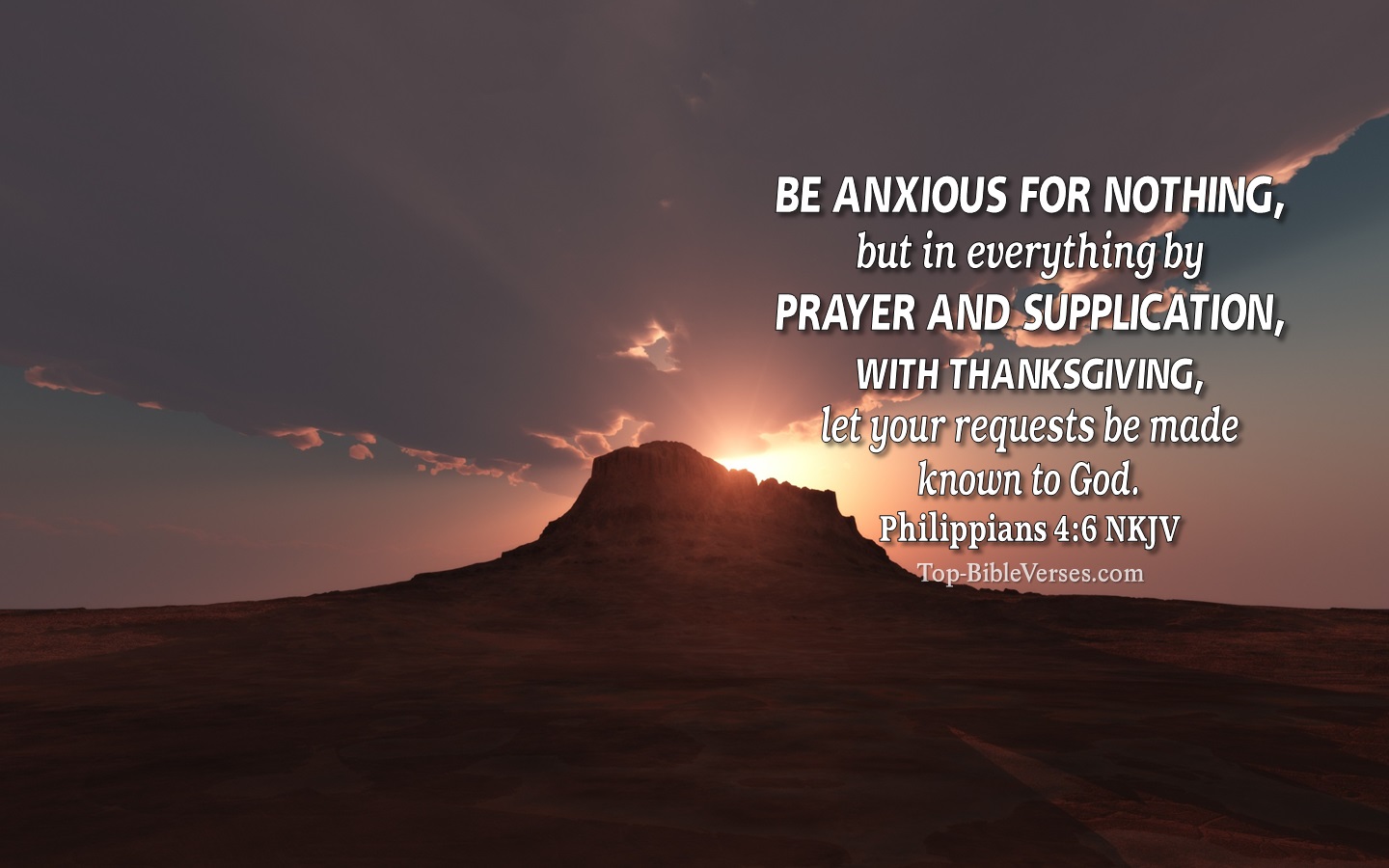 Philippians 4:6 NKJV Christian Bible Verse Desktop Wallpaper. Top-BibleVerses.com