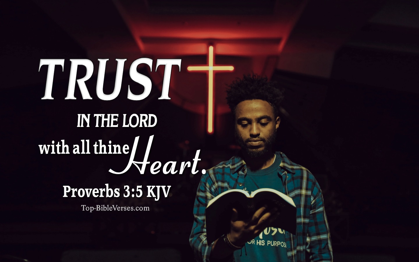Proverbs 3:5 KJV Inspirational Bible Verse Images. Top-BibleVerses.com