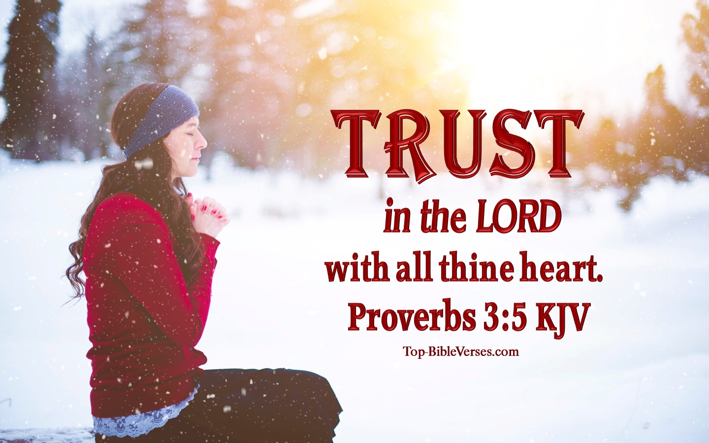 Proverbs 3:5 KJV Inspirational Bible Verse Images. Top-BibleVerses.com