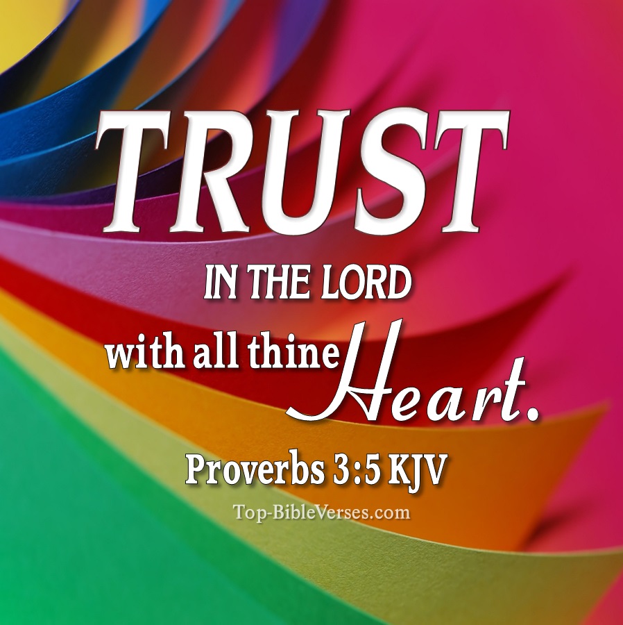 Proverbs 3:5 KJV WhatsApp DP Inspirational Bible Verse Images.