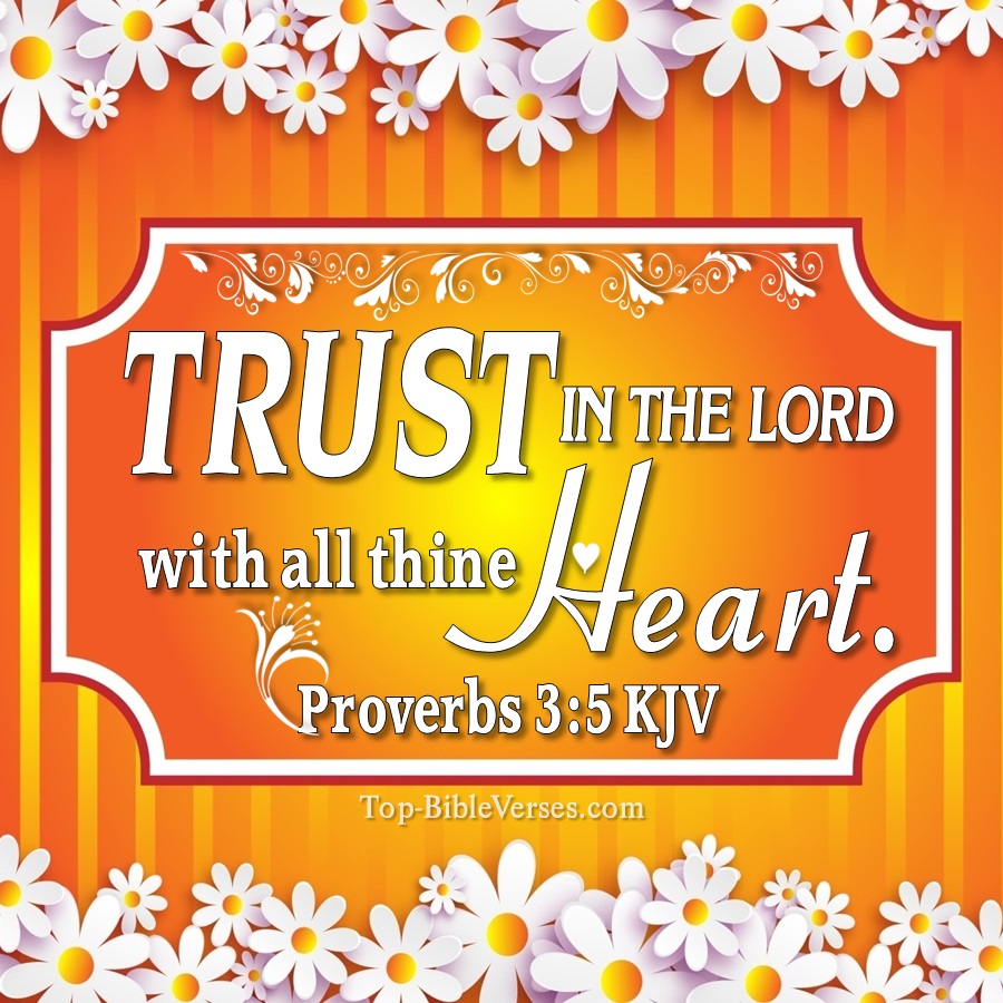 Proverbs 3:5 KJV WhatsApp DP Inspirational Bible Verse Images.