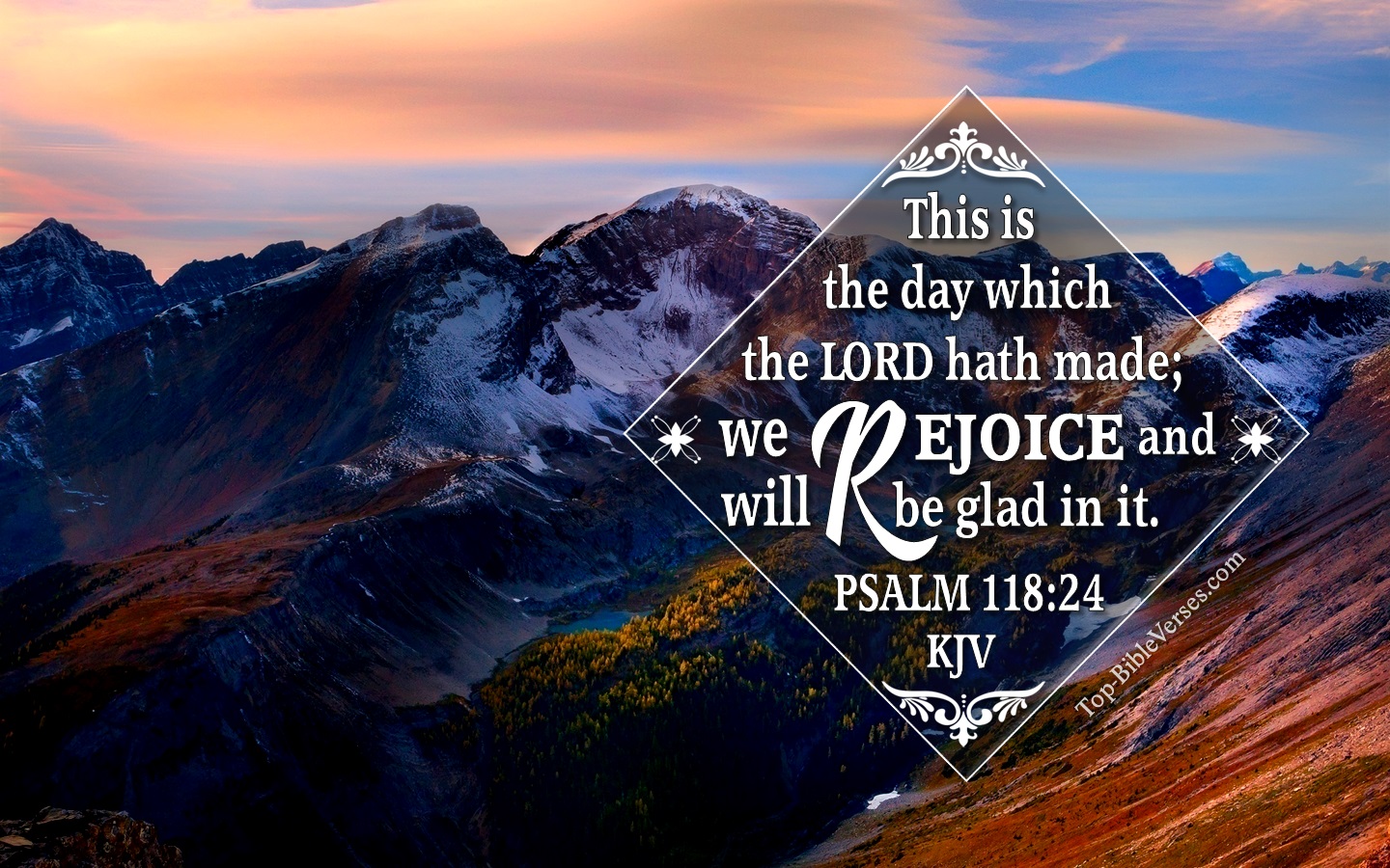 Psalm 118:24 KJV Christian Bible Verse Desktop Wallpaper. Top-BibleVerses.com