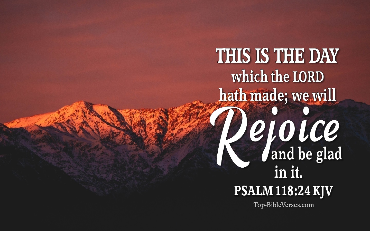Psalm 118:24 KJV Christian Bible Verse Desktop Wallpaper. Top-BibleVerses.com