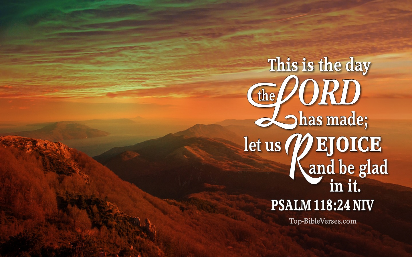 Psalm 118:24 NIV Christian Bible Verse Desktop Wallpaper. Top-BibleVerses.com