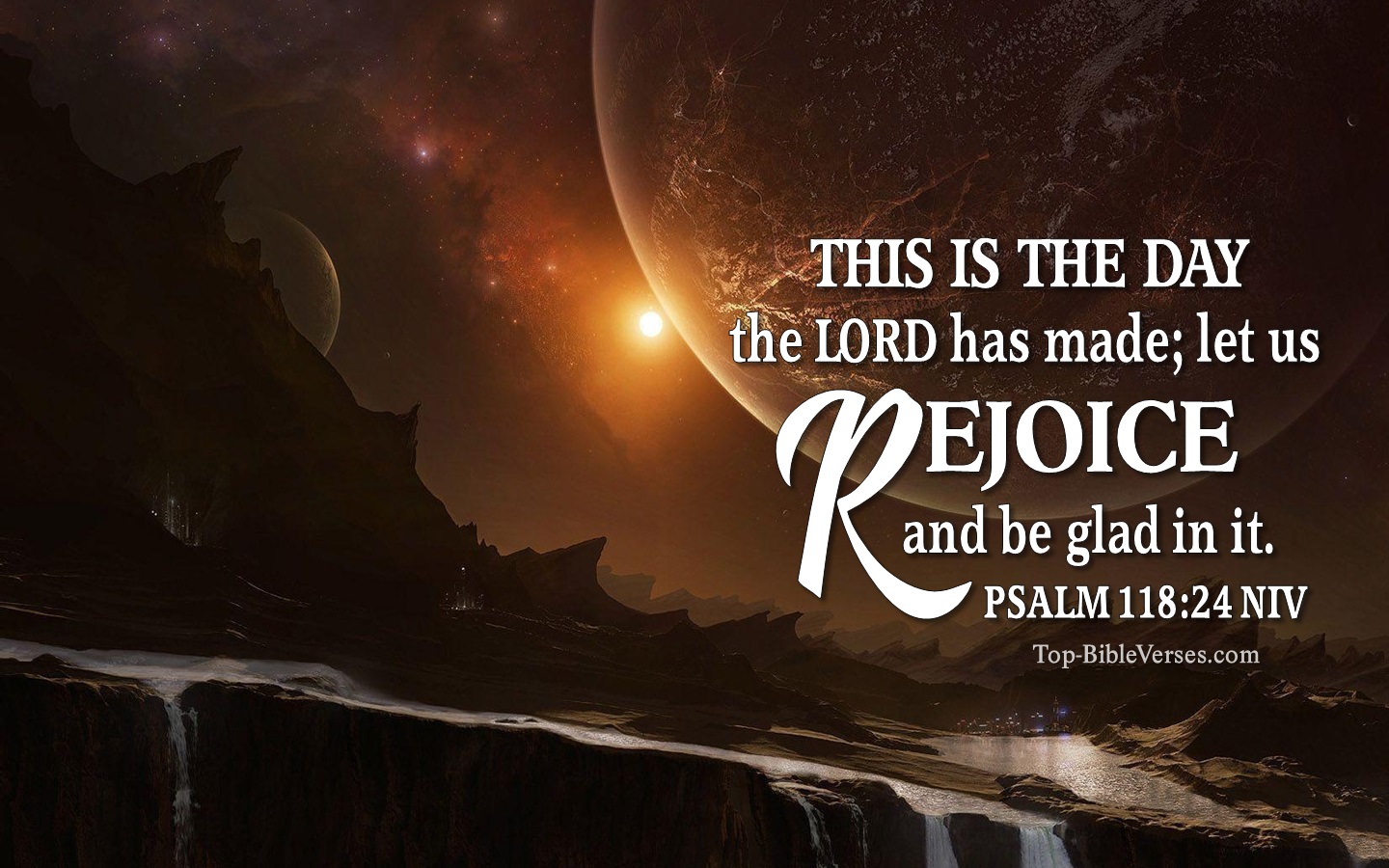 Psalm 118:24 NIV Christian Bible Verse Desktop Wallpaper. Top-BibleVerses.com