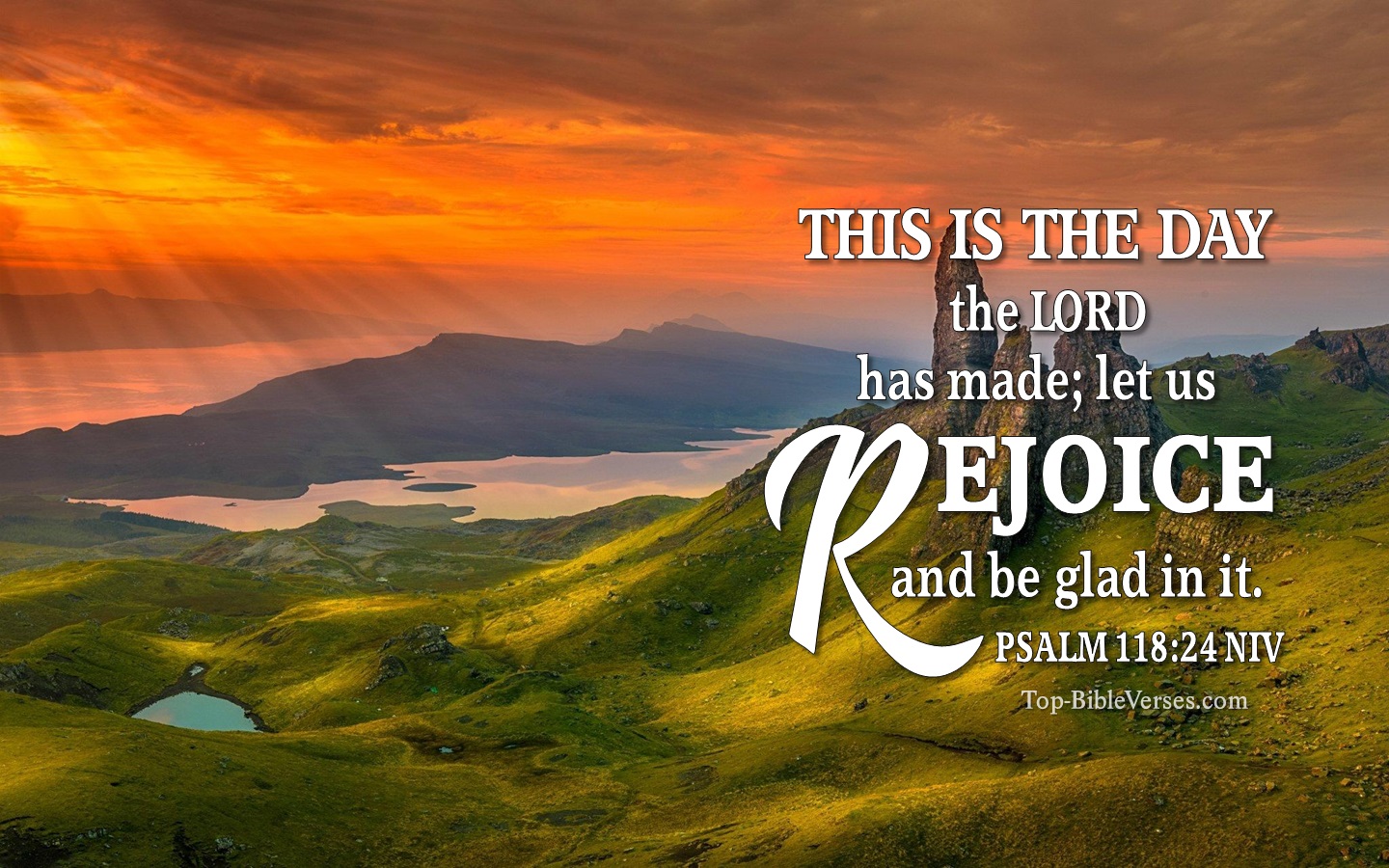 Psalm 118:24 NIV Christian Bible Verse Desktop Wallpaper. Top-BibleVerses.com