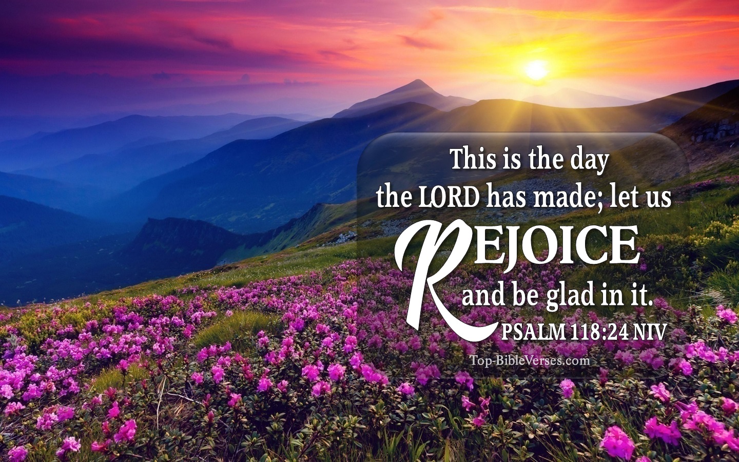 Psalm 118:24 NIV Christian Bible Verse Desktop Wallpaper. Top-BibleVerses.com