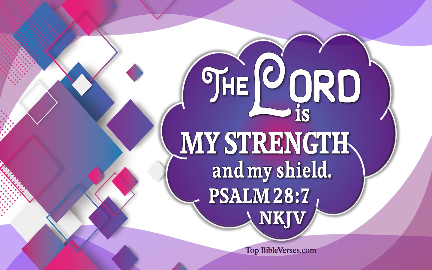 Psalm 28:7 NKJV Inspirational Bible Verse Images. Top-BibleVerses.com