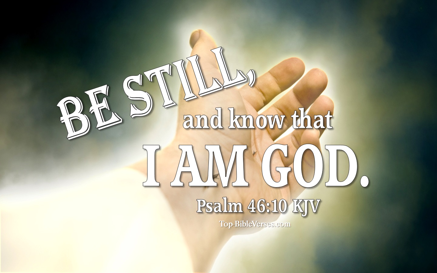 Psalm 46:10 KJV Inspirational Bible Verse Images. Top-BibleVerses.com