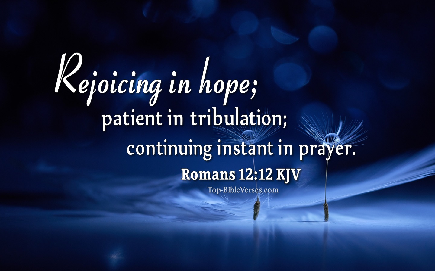 Romans 12:12 KJV Inspirational Bible Verse Images. Top-BibleVerses.com