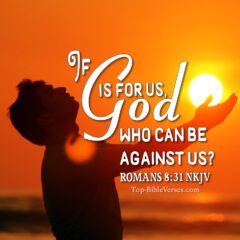 Romans 8:31 NKJV WhatsApp DP Inspirational Bible Verse Images.