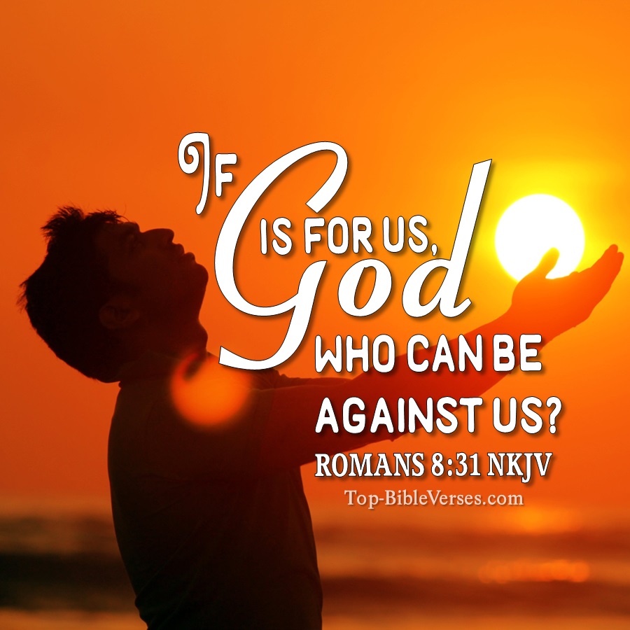 Romans 8:31 NKJV WhatsApp DP Inspirational Bible Verse Images.