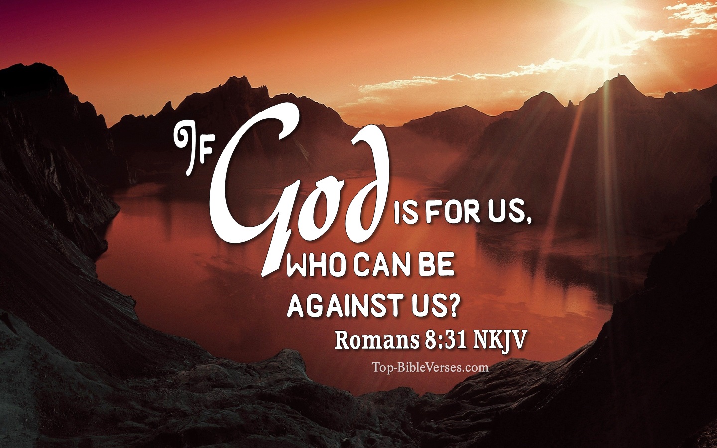 Romans 8:31 NKJV Inspirational Bible Verse Images. Top-BibleVerses.com