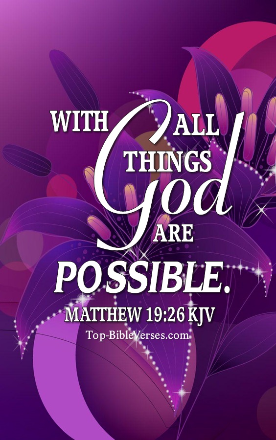 Matthew 19:26 With God all things are possible Bible Verse Wallpaper.