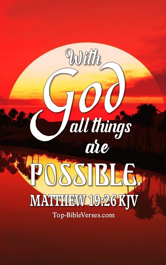 Matthew 19:26 With God all things are possible Bible Verse Wallpaper.