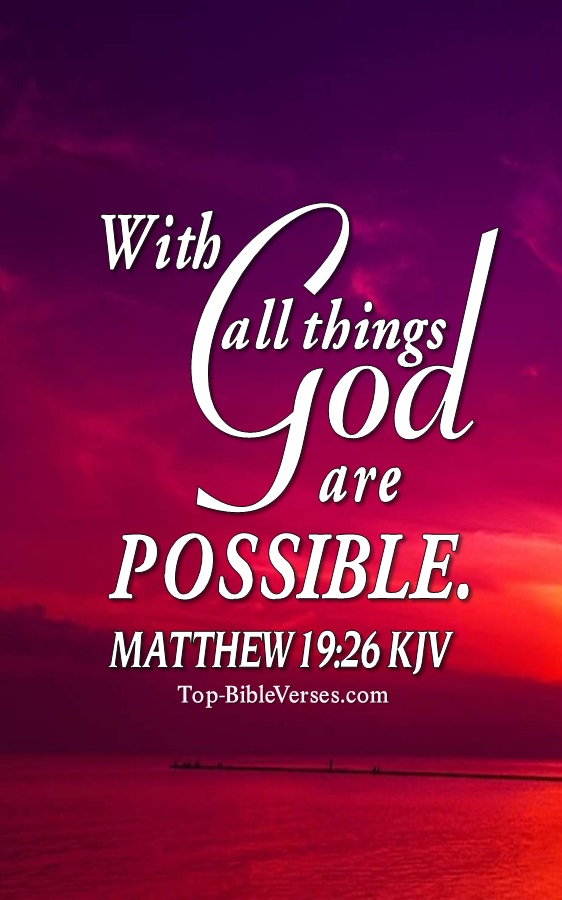 Matthew 19:26 With God all things are possible Bible Verse Wallpaper.