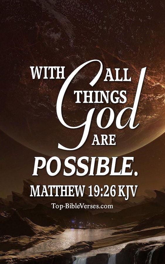 Matthew 19:26 With God all things are possible Bible Verse Wallpaper.