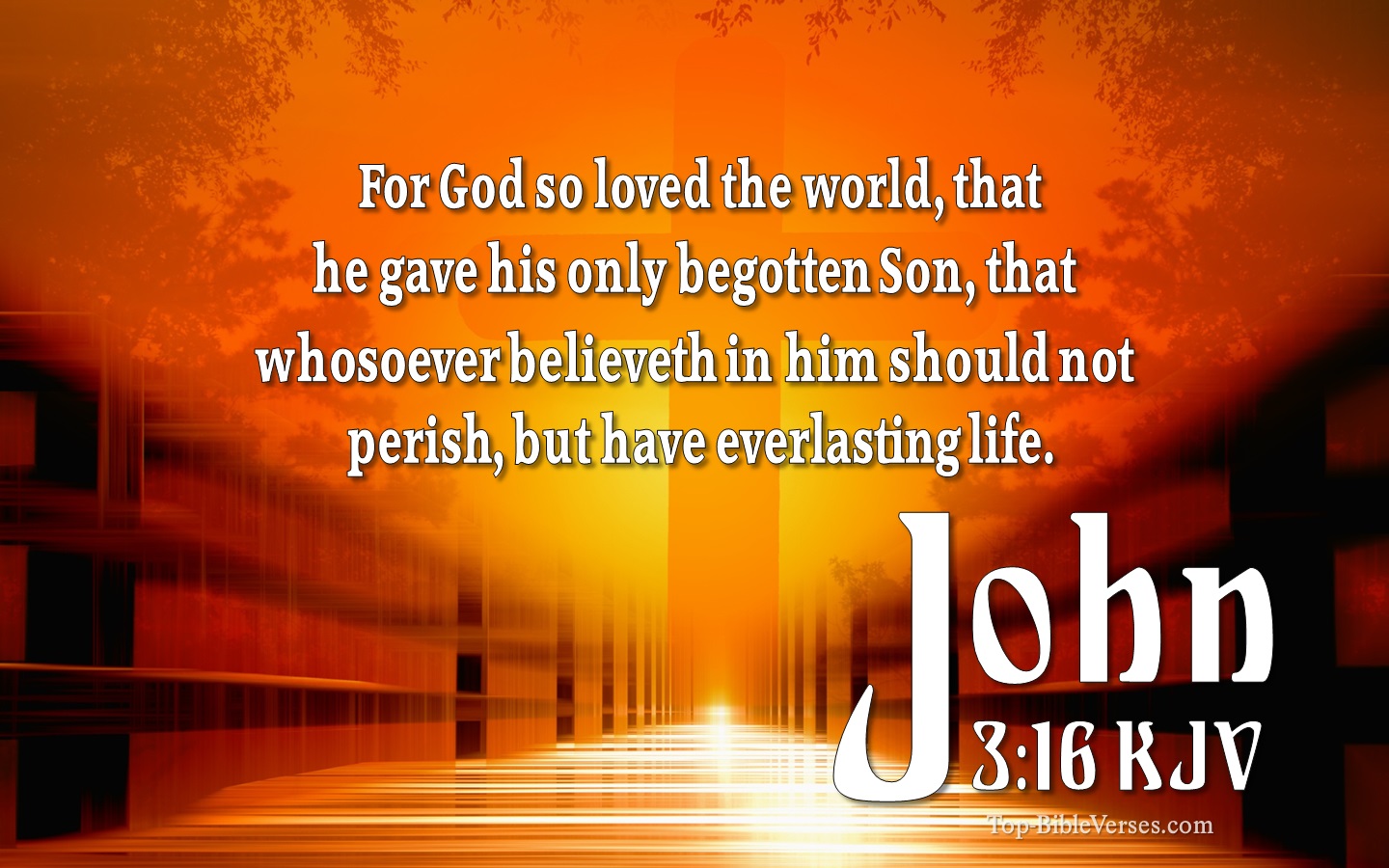 John 3:16 - For God so loved the world that he gave his only begotten Son.