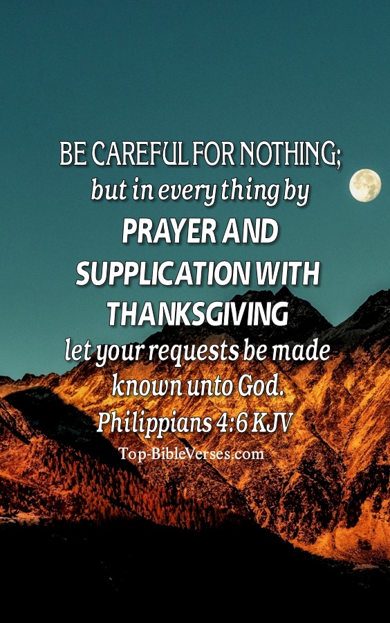 Philippians 4:6 KJV Christian Bible Verse Mobile Wallpaper. Top-BibleVerses.com