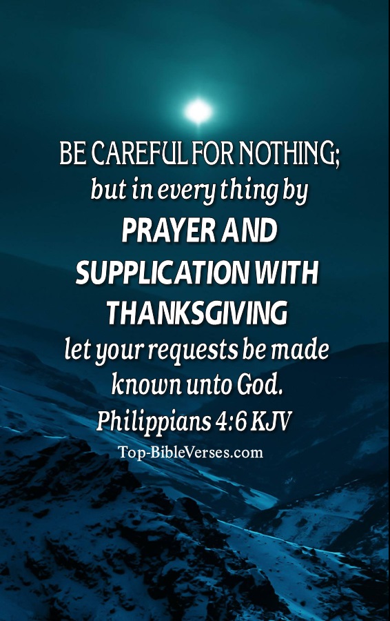 Philippians 4:6 KJV Christian Bible Verse Mobile Wallpaper. Top-BibleVerses.com