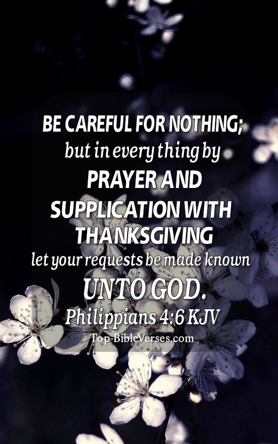 Philippians 4:6 KJV Christian Bible Verse Mobile Wallpaper. Top-BibleVerses.com