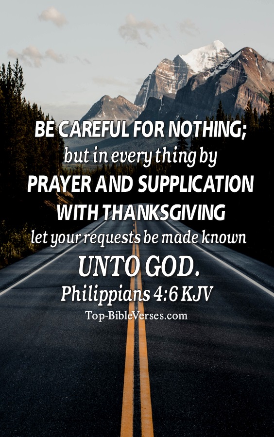 Philippians 4:6 KJV Christian Bible Verse Mobile Wallpaper. Top-BibleVerses.com