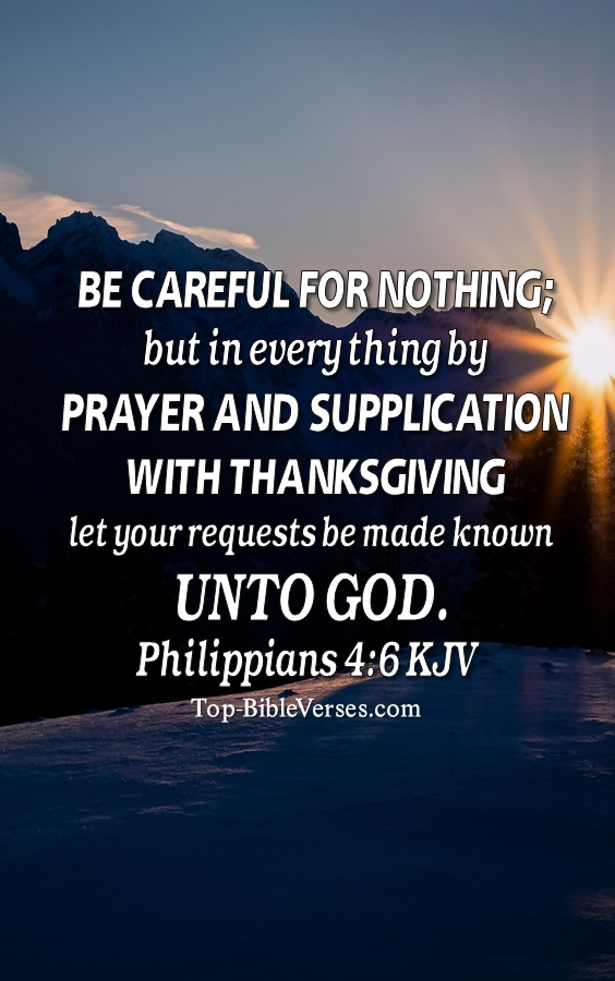 Philippians 4:6 KJV Christian Bible Verse Mobile Wallpaper. Top-BibleVerses.com
