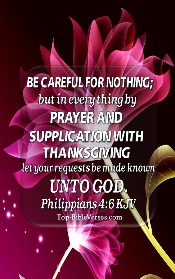 Philippians 4:6 KJV Christian Bible Verse Mobile Wallpaper. Top-BibleVerses.com