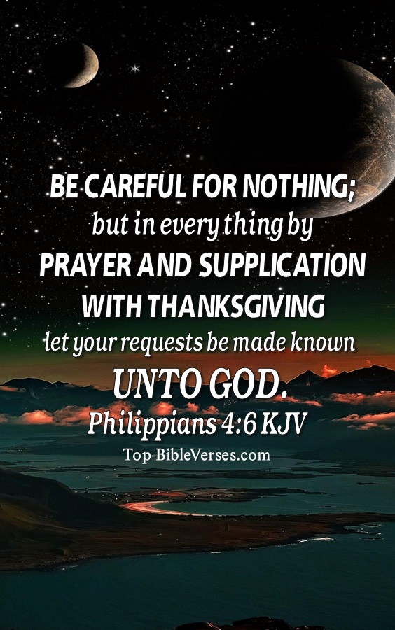 Philippians 4:6 KJV Christian Bible Verse Mobile Wallpaper. Top-BibleVerses.com