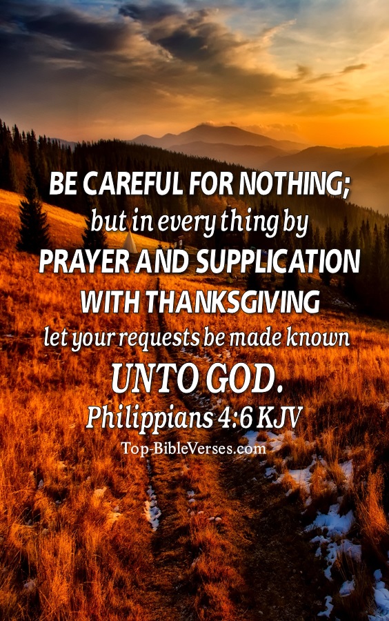 Philippians 4:6 KJV Christian Bible Verse Mobile Wallpaper. Top-BibleVerses.com