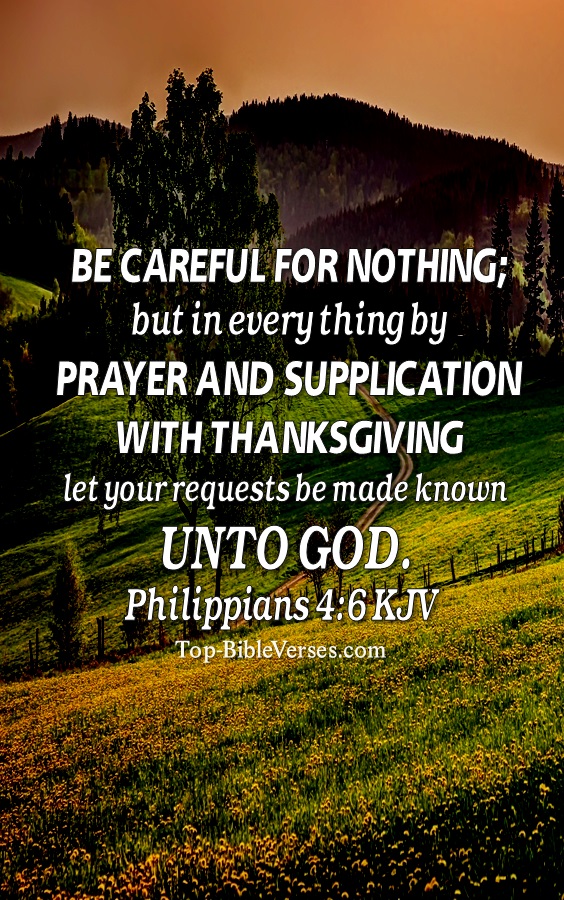 Philippians 4:6 KJV Christian Bible Verse Mobile Wallpaper. Top-BibleVerses.com