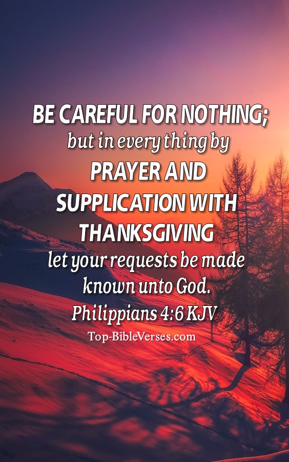 Philippians 4:6 KJV Christian Bible Verse Mobile Wallpaper. Top-BibleVerses.com