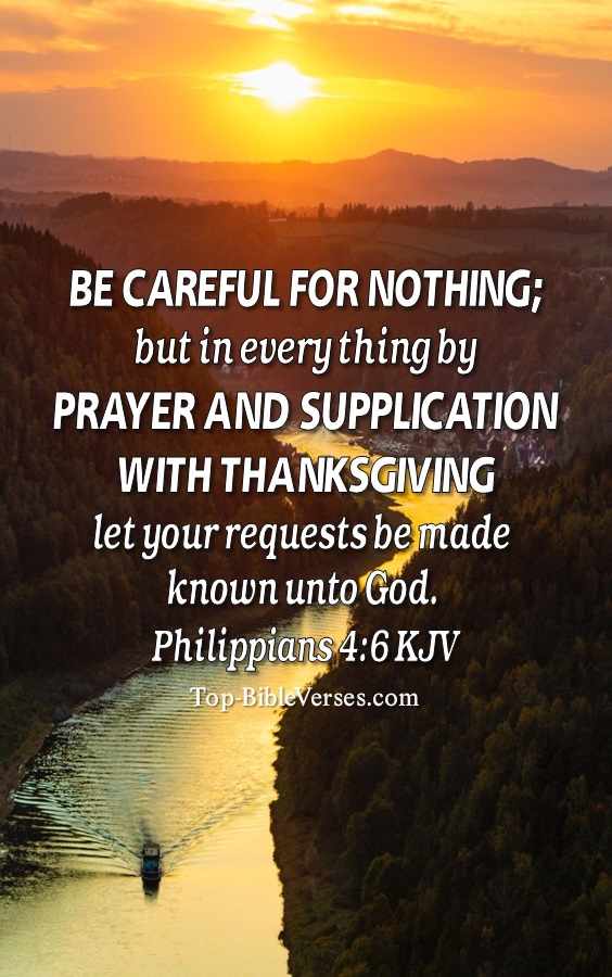 Philippians 4:6 KJV Christian Bible Verse Mobile Wallpaper. Top-BibleVerses.com