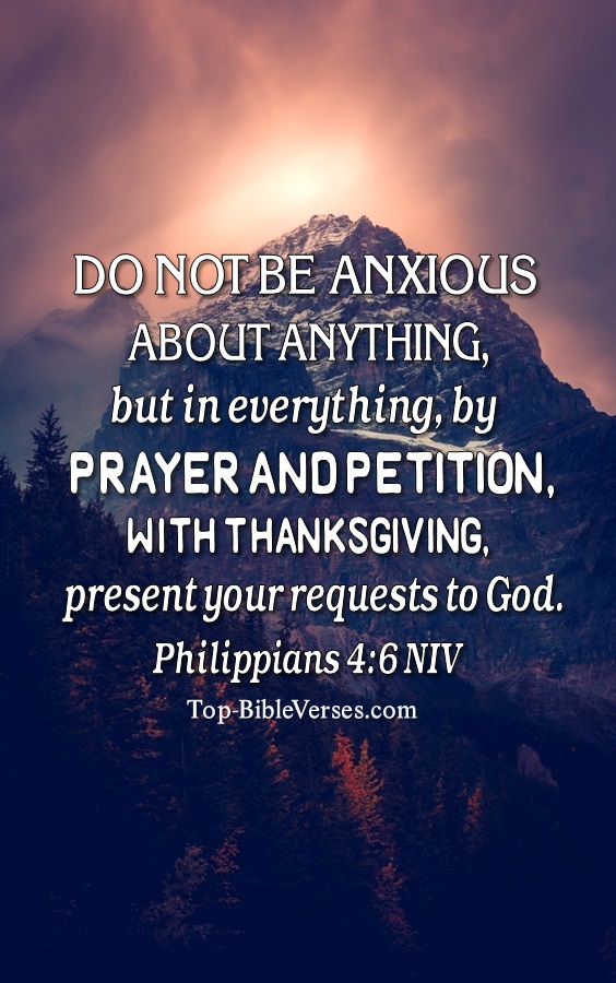 Philippians 4:6 NIV Christian Bible Verse Mobile Wallpaper. Top-BibleVerses.com