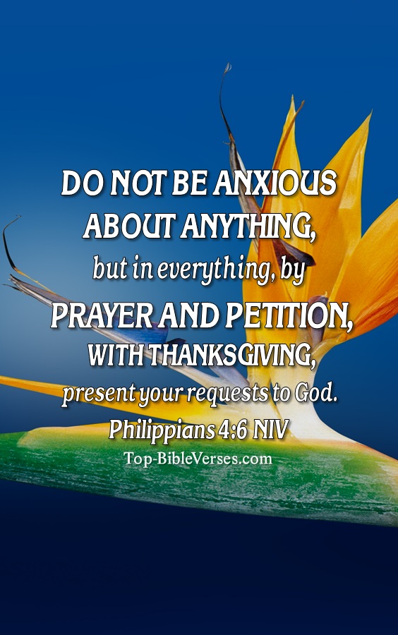 Philippians 4:6 NIV Christian Bible Verse Mobile Wallpaper. Top-BibleVerses.com