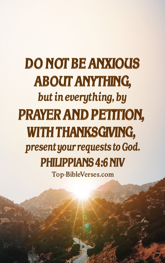 Philippians 4:6 NIV Christian Bible Verse Mobile Wallpaper. Top-BibleVerses.com