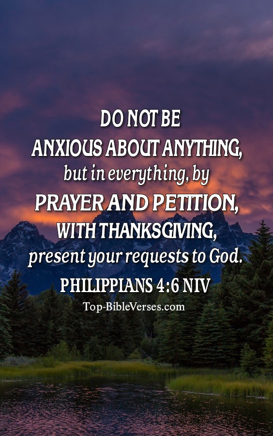 Philippians 4:6 NIV Christian Bible Verse Mobile Wallpaper. Top-BibleVerses.com