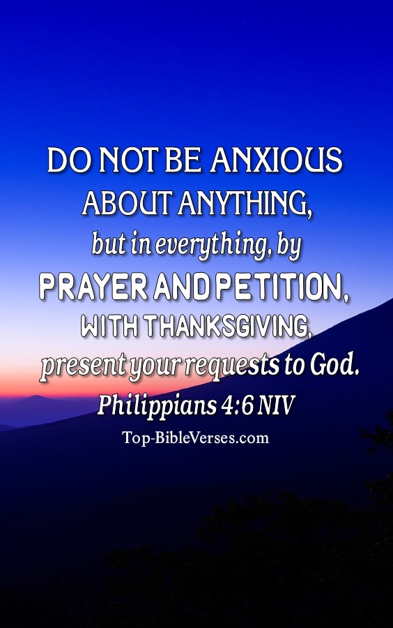 Philippians 4:6 NIV Christian Bible Verse Mobile Wallpaper. Top-BibleVerses.com