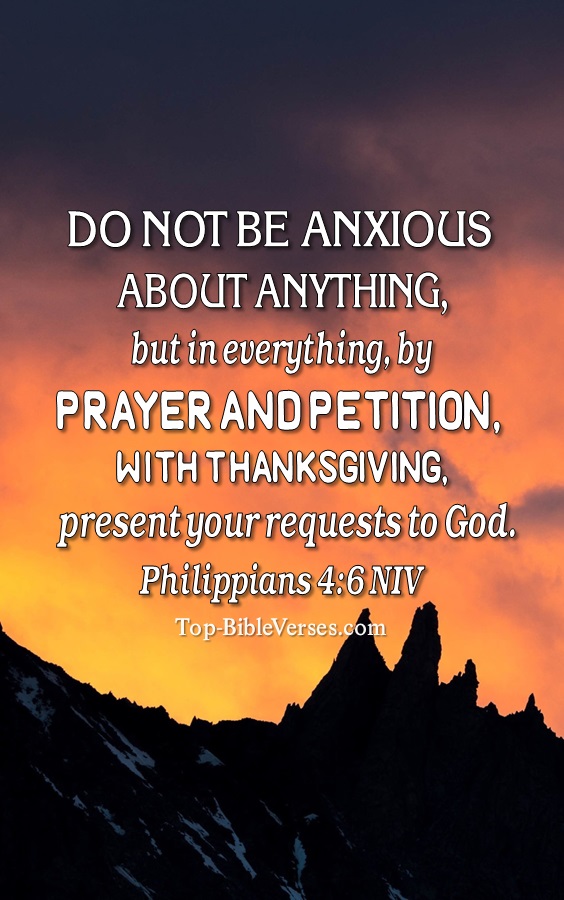 Philippians 4:6 NIV Christian Bible Verse Mobile Wallpaper. Top-BibleVerses.com