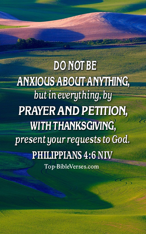 Philippians 4:6 NIV Christian Bible Verse Mobile Wallpaper. Top-BibleVerses.com