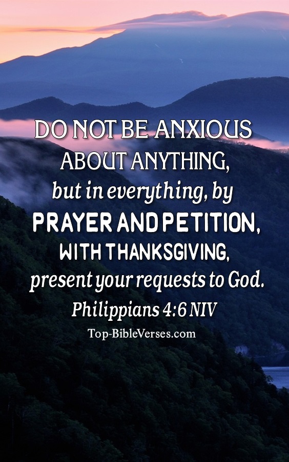 Philippians 4:6 NIV Christian Bible Verse Mobile Wallpaper. Top-BibleVerses.com