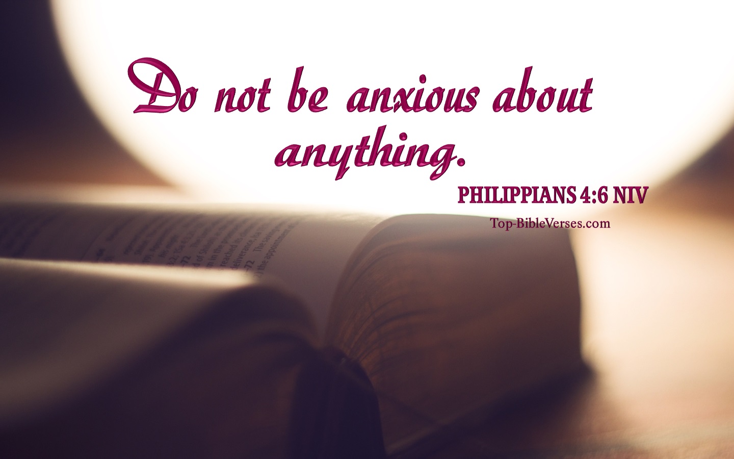 Philippians 4:6 NIV Inspirational Bible Verse Images. Top-BibleVerses.com